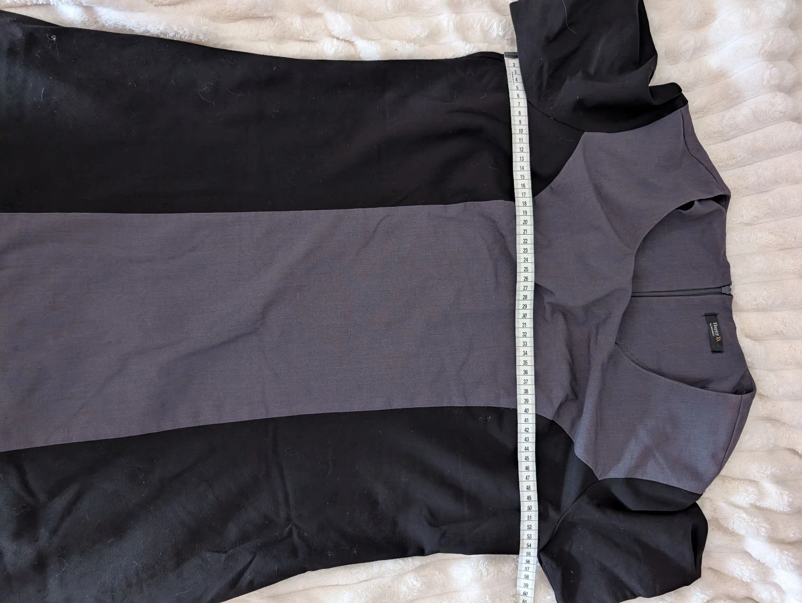 Magnífico Vestido bicolor preto e cinza Happy D. by Damart - Tamanho 48 – photo 9
